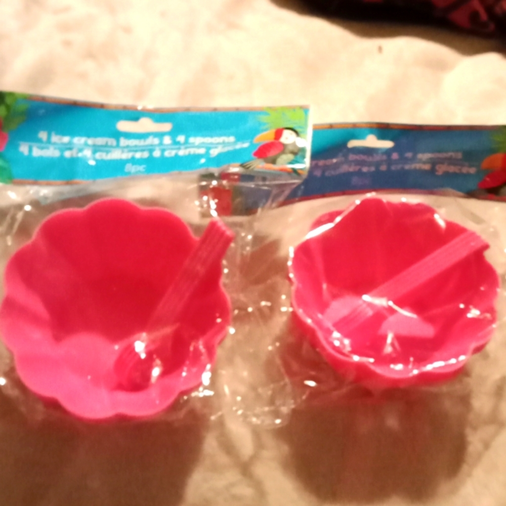 Plastic ice cream bowls